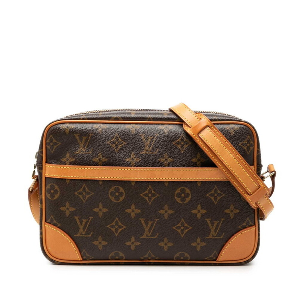 Louis Vuitton Monogram Trocadero 27 Crossbody Shoulder Bag M51274 Brown Leath...